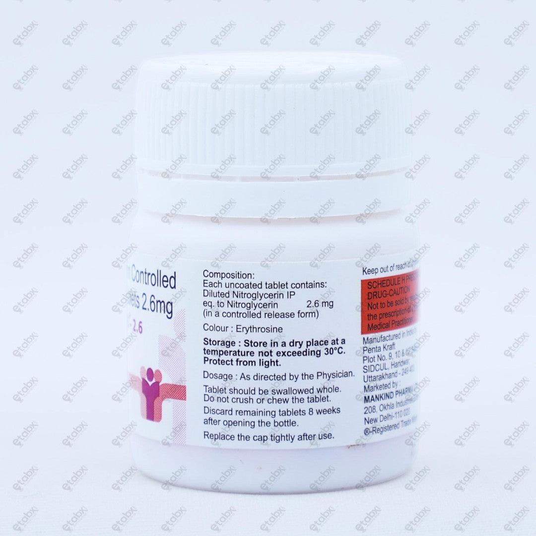 Nitrolong 2.6mg Tablet 30's
