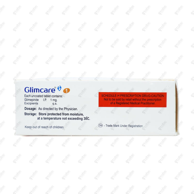 Glimcare 1mg Tablet 10's