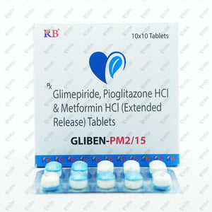 Gliben PM 2/15mg Tablet 10's