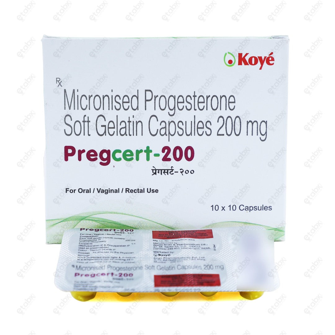 PREGCERT 200mg Capsule 10's