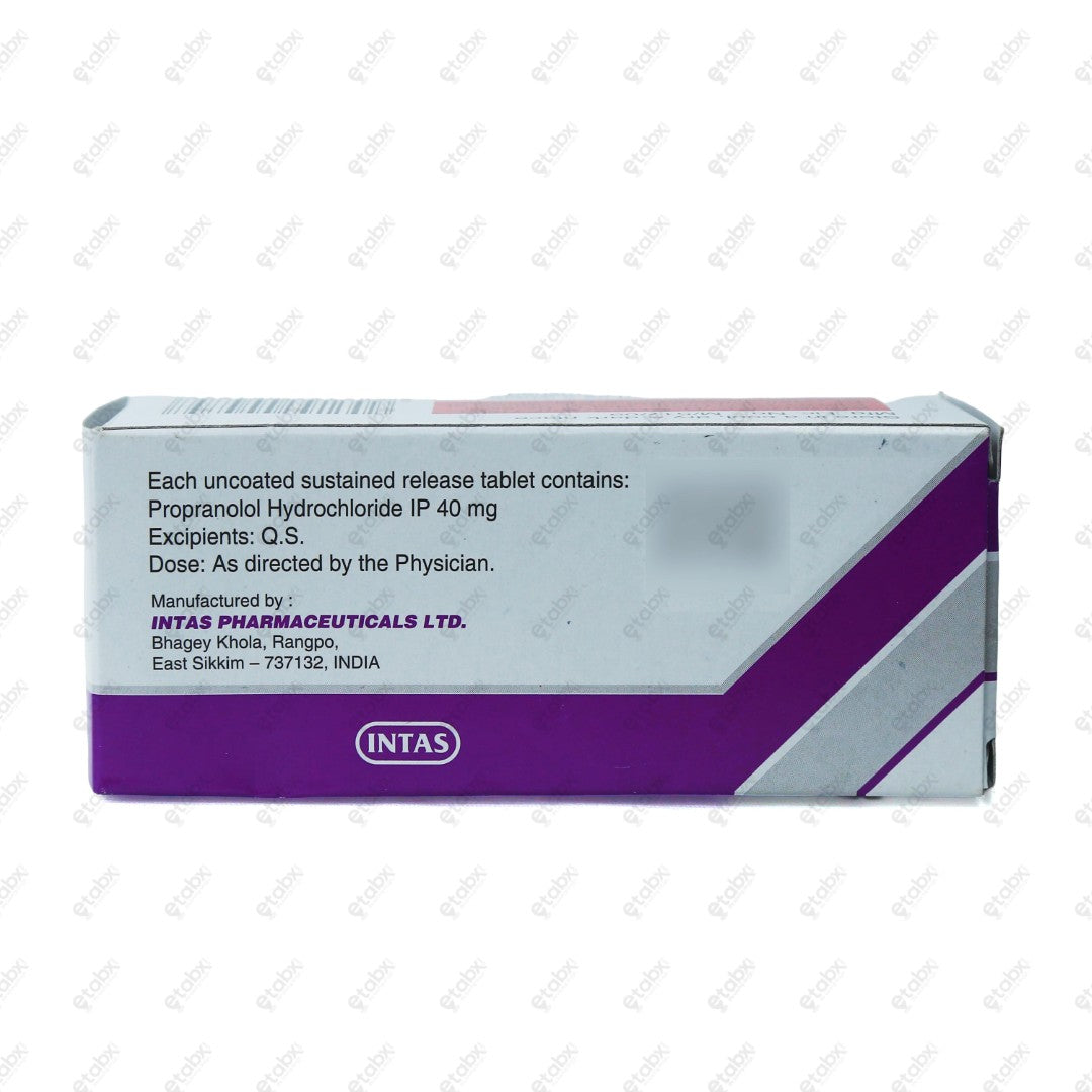 Provanol SR 40mg Tablet 10's
