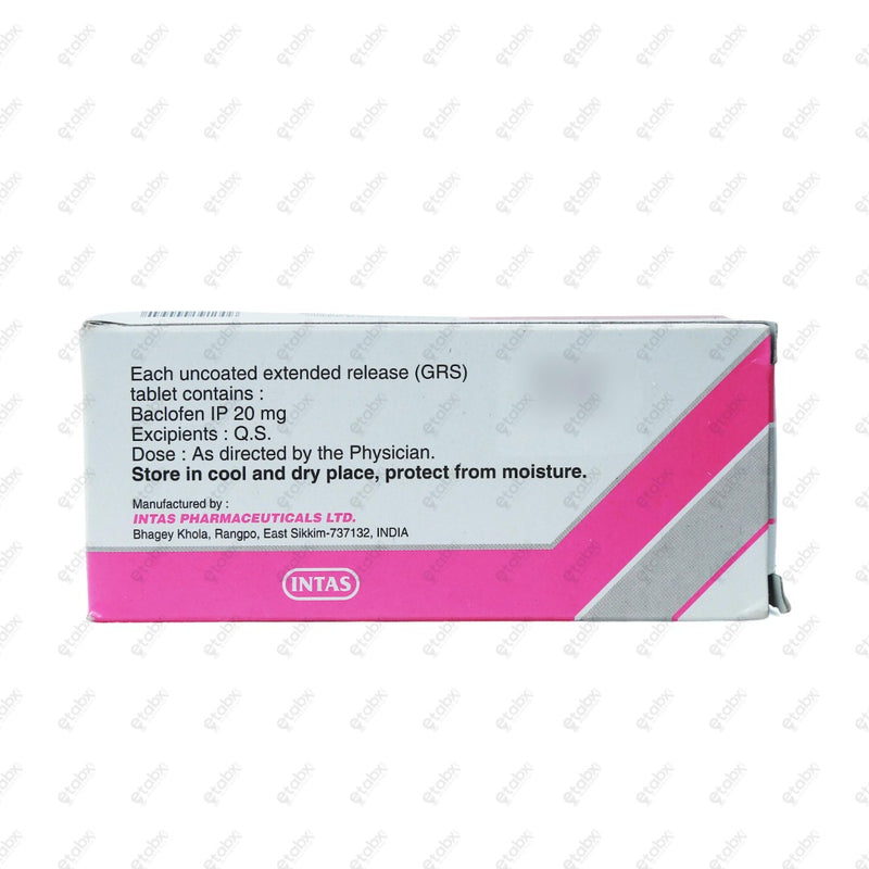 Baclof OD 20mg Tablet 10's