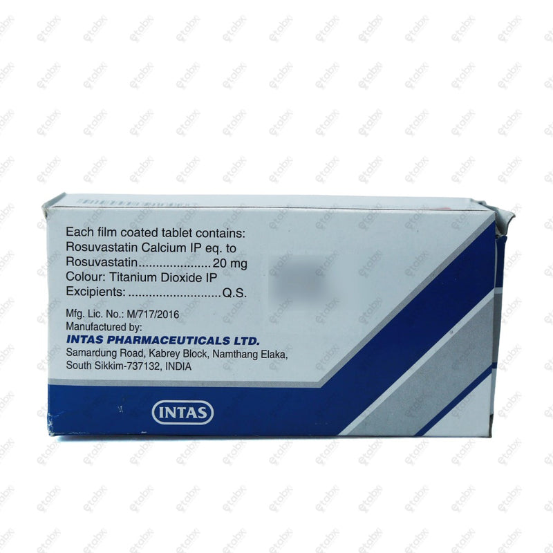 Arvast 20mg Tablet 10's