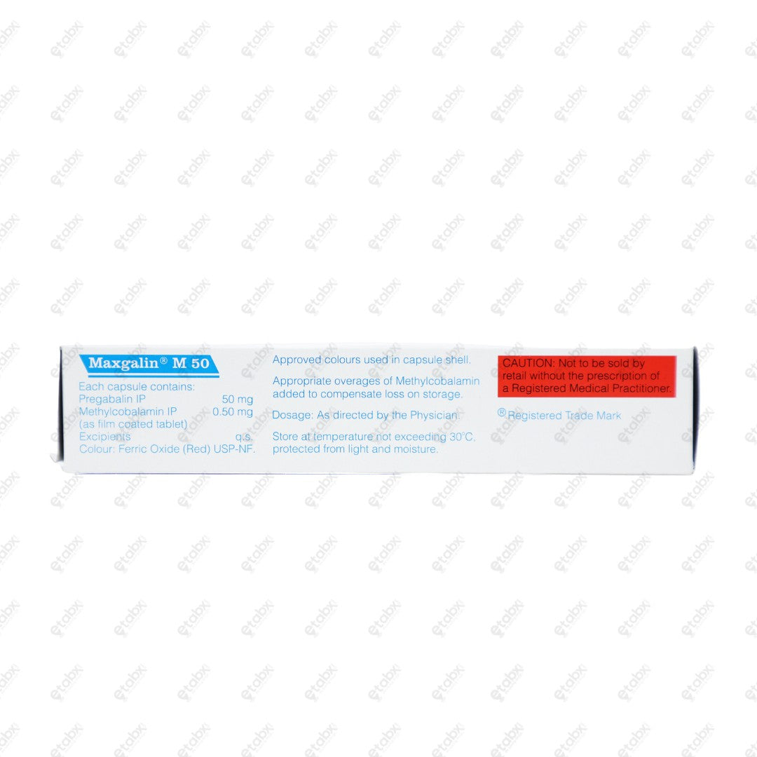MAXGALIN M 50mg Capsule 10's