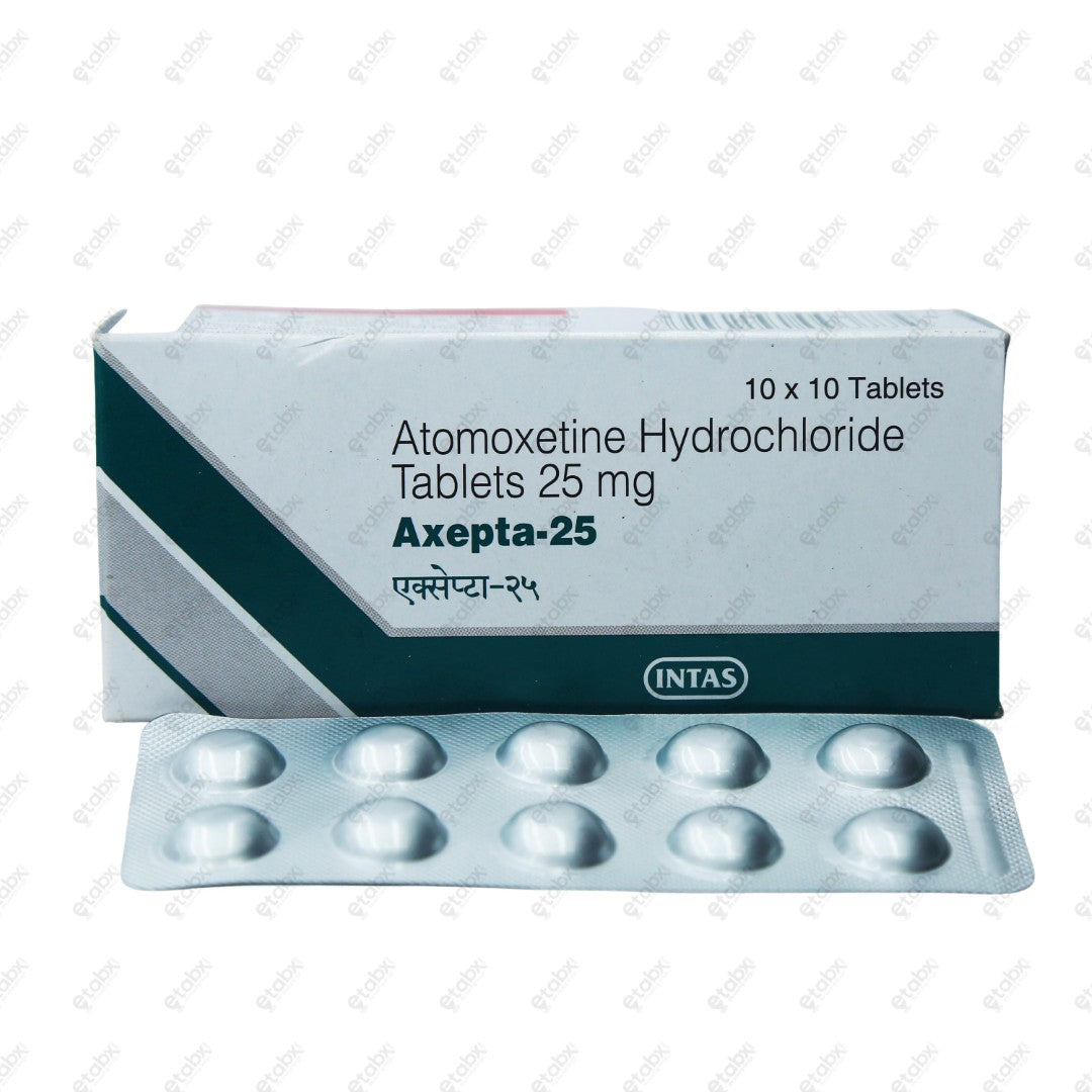 Axepta 25mg Tablets 10's