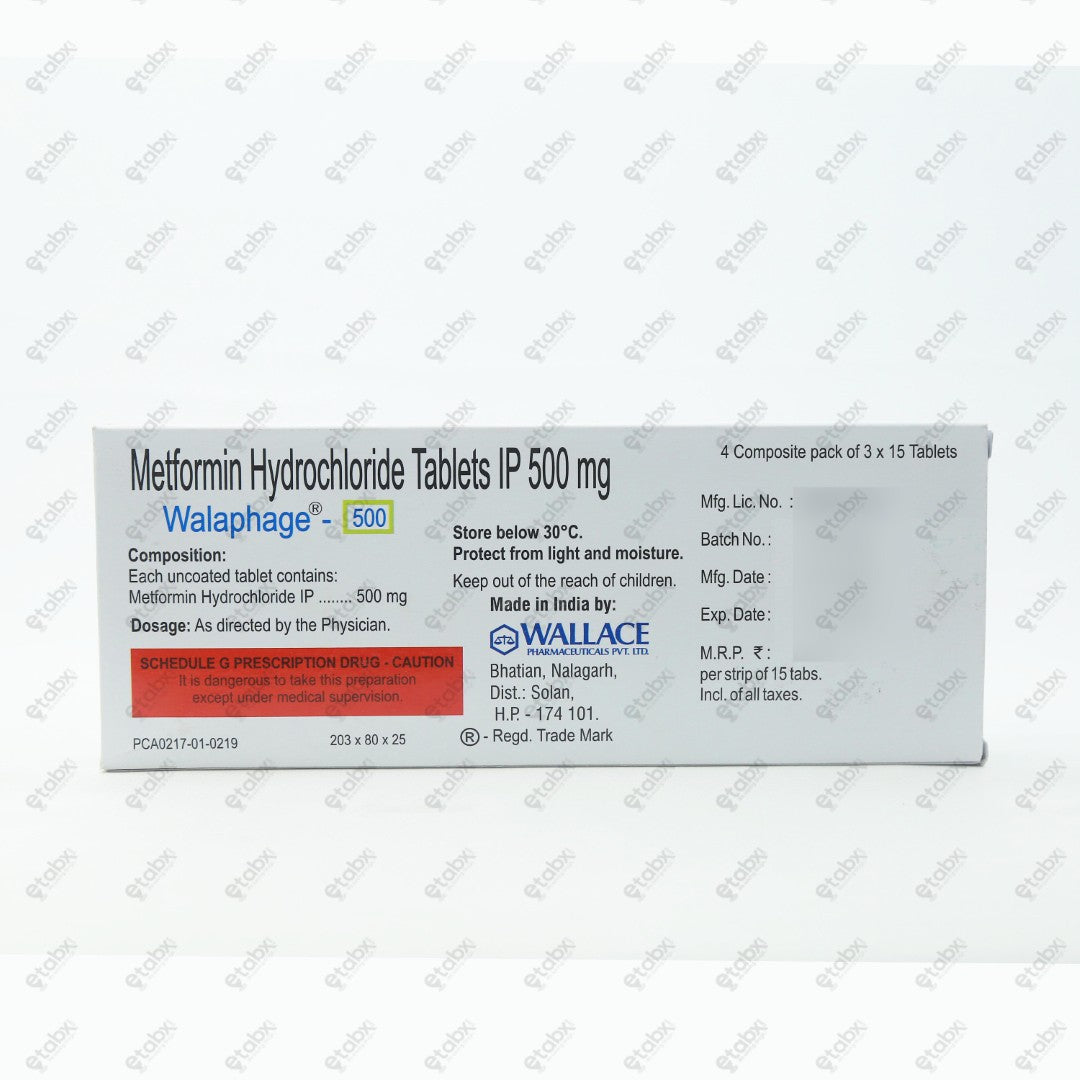 Walaphage 500mg Tablet 15's