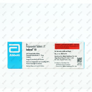 Inderal 10mg Tablets 15's