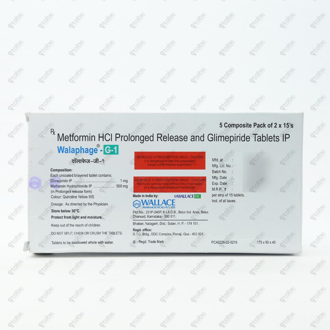 WALAPHAGE G1 Anti-Diabetic Tablets (15's)