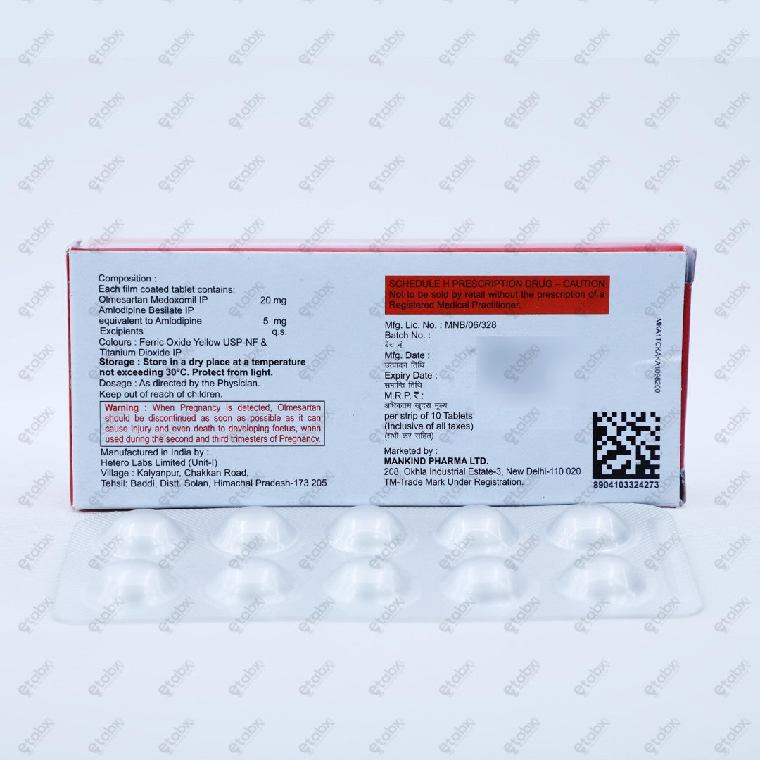 Olmetime AM 20mg Tablet 10's