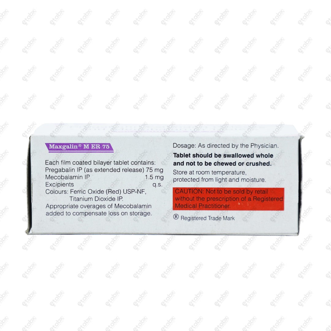 Maxgalin M ER 75mg Tablet 10's