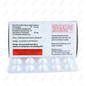 Parozep 25mg Tablet 10's