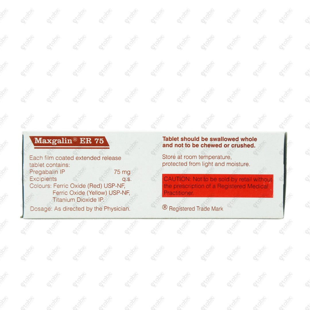 Maxgalin ER 75 Tablet 10's