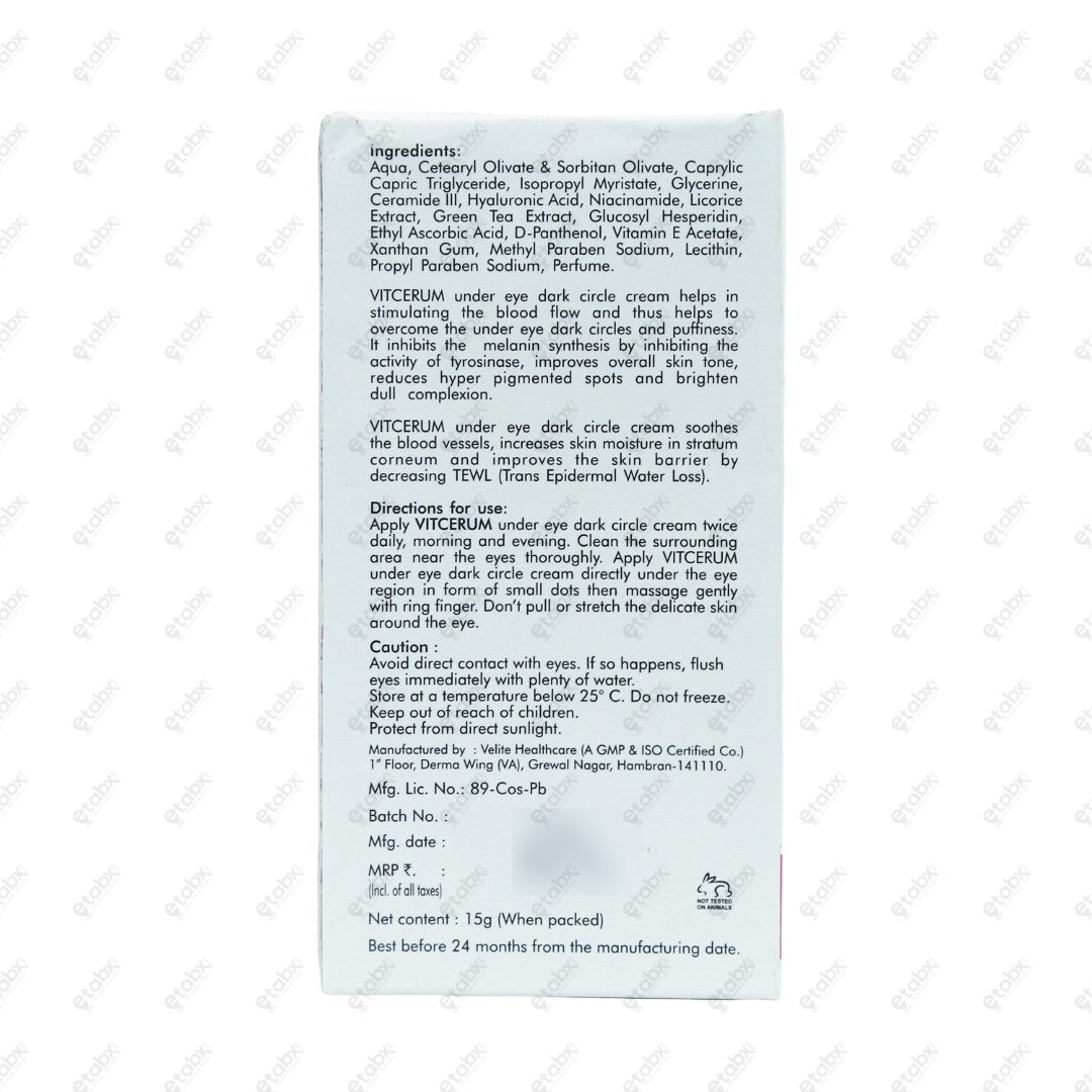 Vitcerum Under Eye Cream 15gm