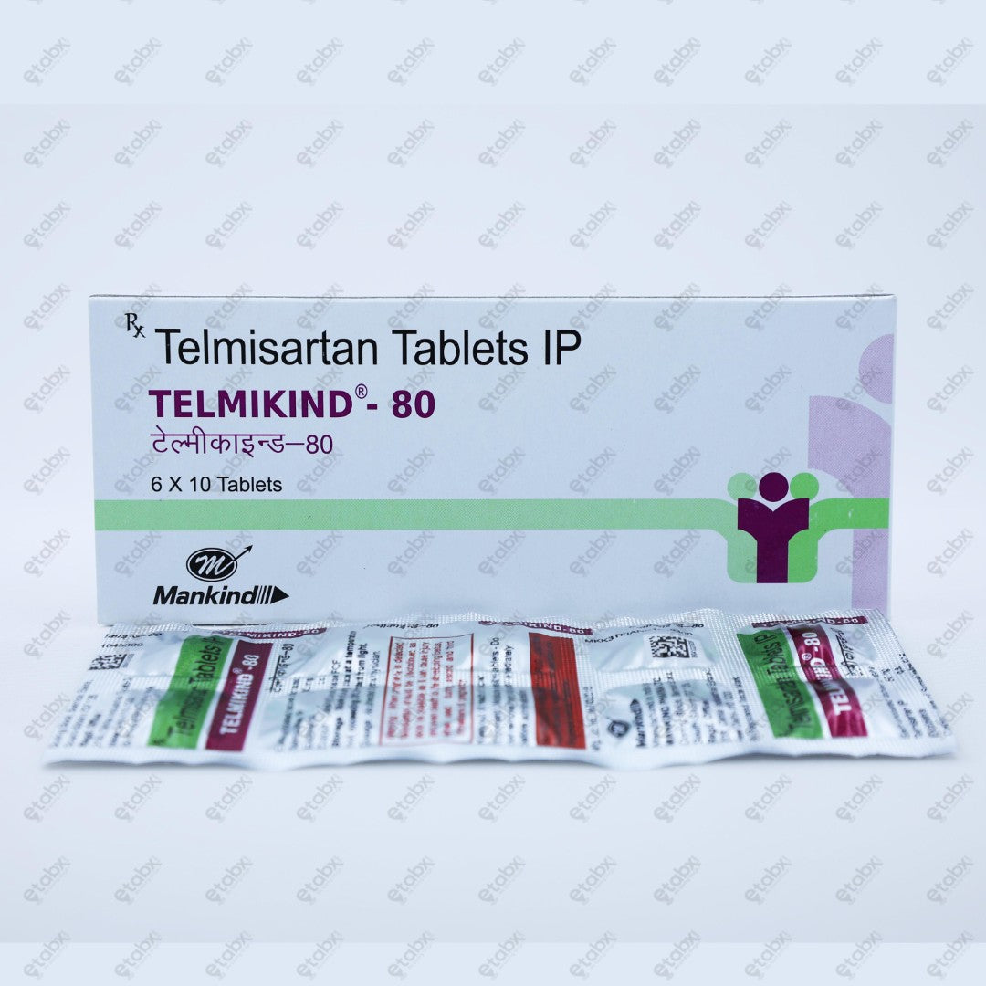 Telmikind 80mg Tablet 10's