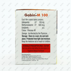 GABIN M 100mg Tablet 15's