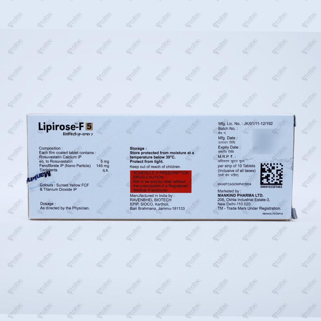 Lipirose F 5mg Tablet 10's