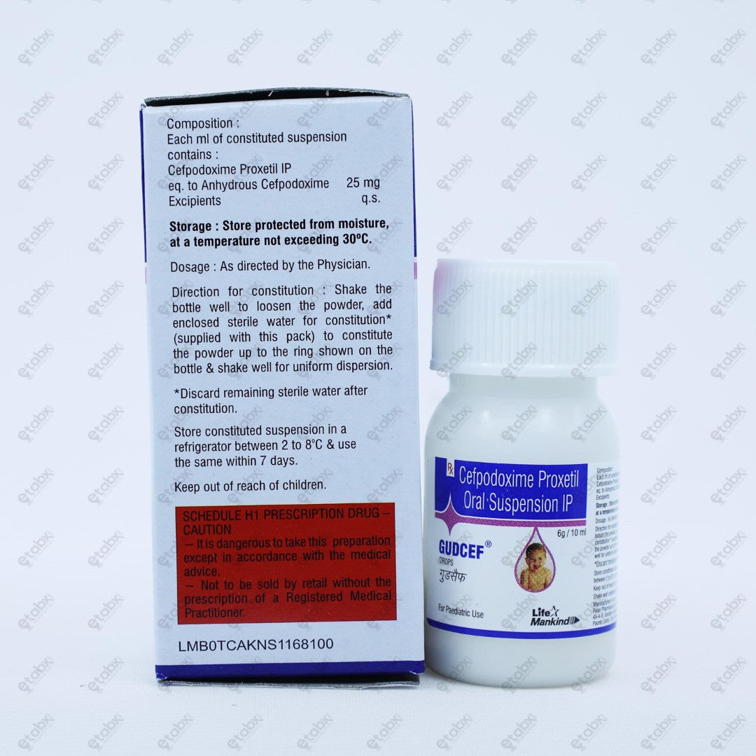 GUDCEF Drops 10ml Cephalosporin Antibiotic Drops