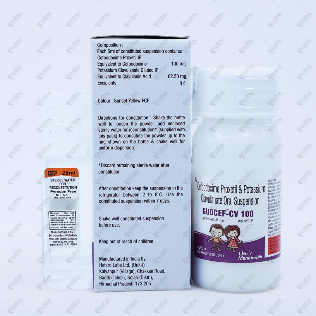 Gudcef CV 100 Dry Syrup 30ml