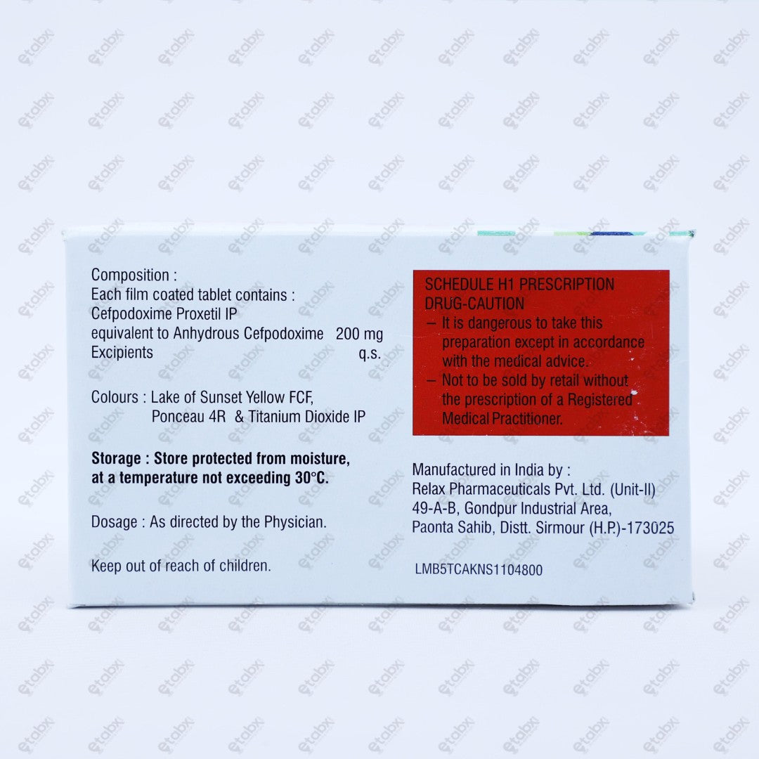 Gudcef 200mg Tablet 10's