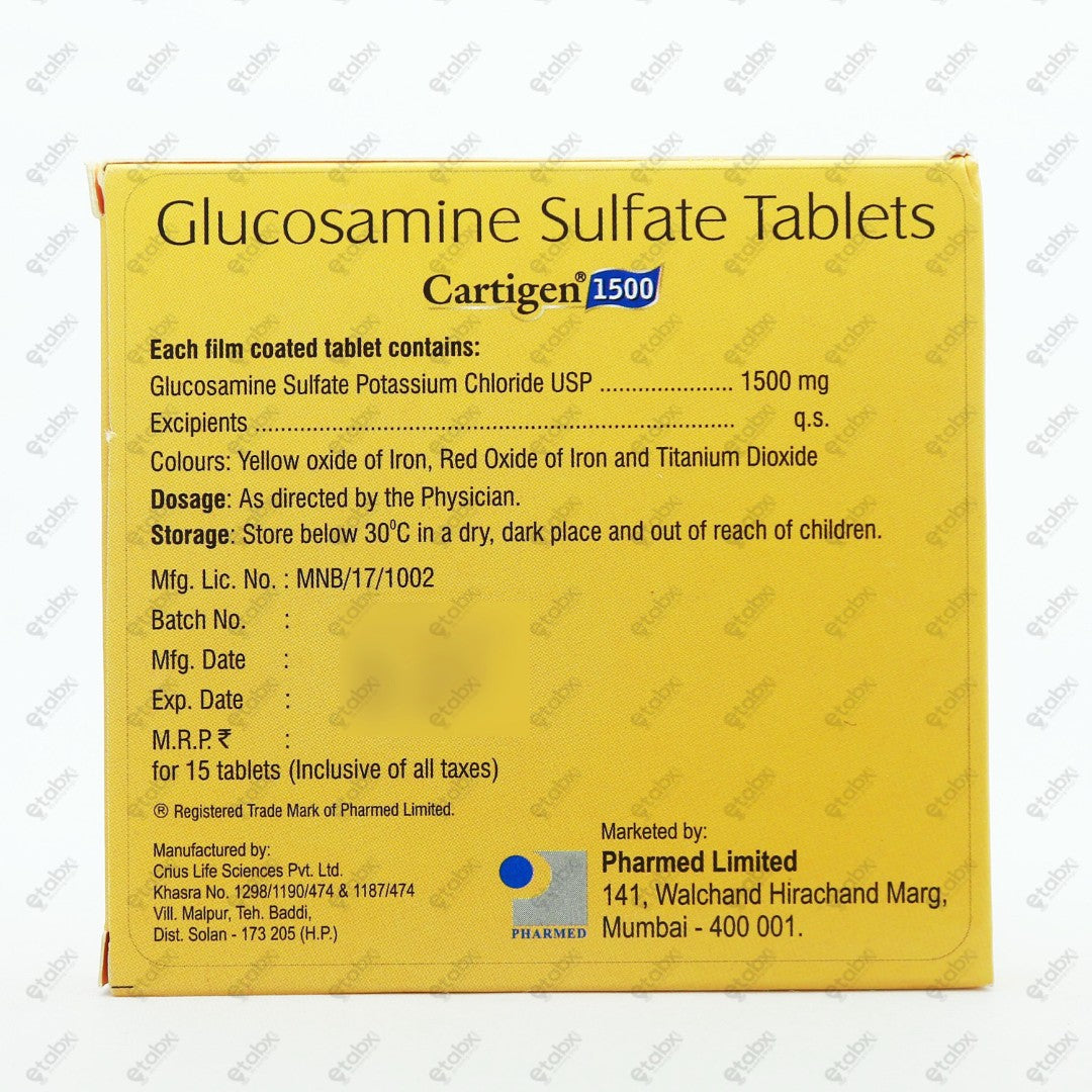 CARTIGEN 1500 TABLETS 15's