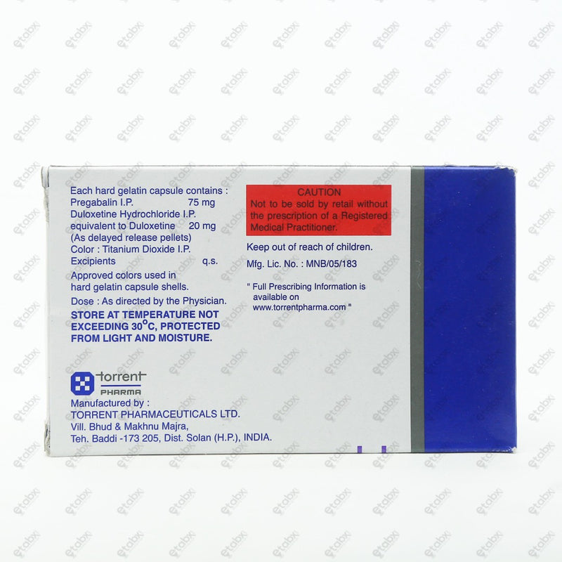 PREGABA D 75/20 Capsule 10's