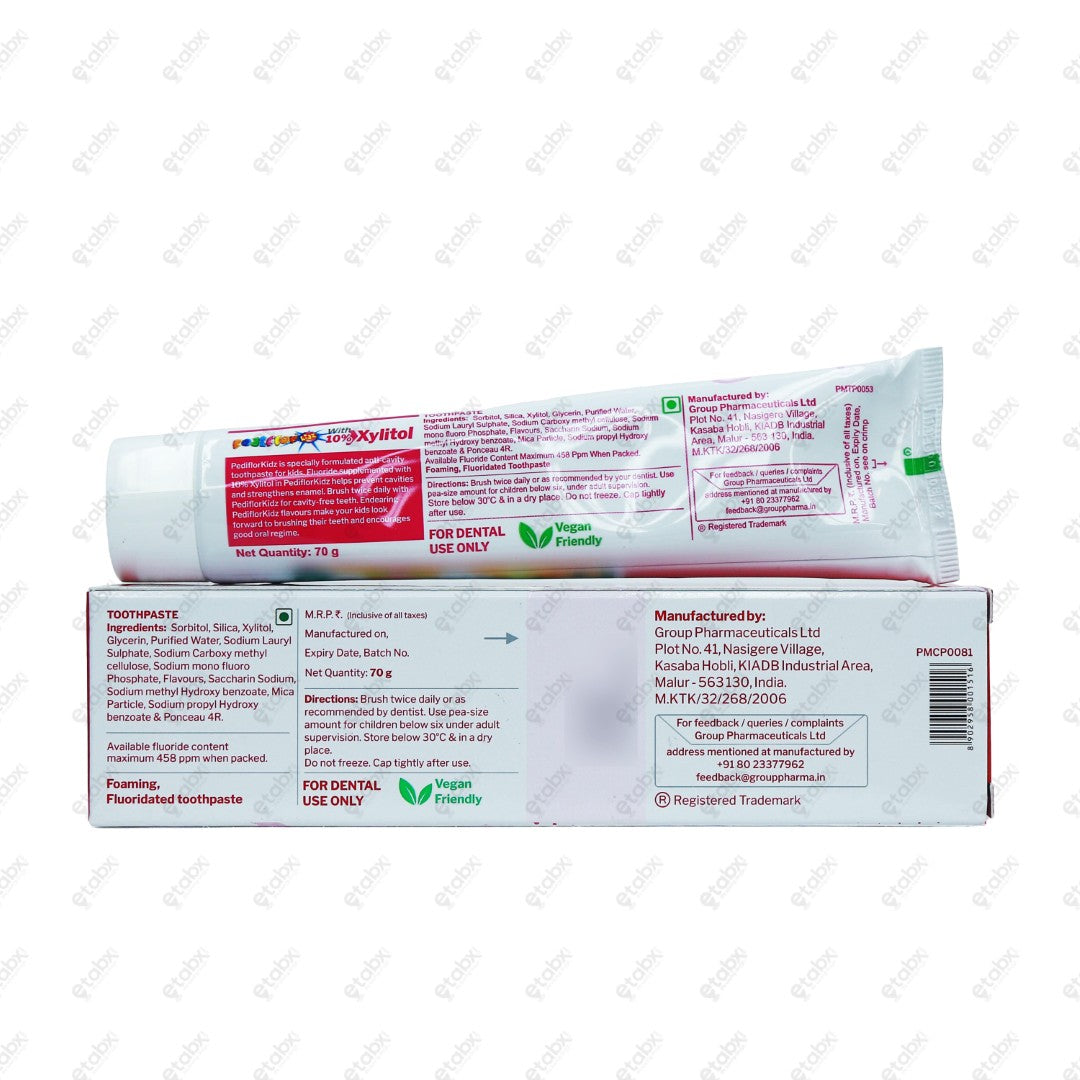 PEDIFLOR KIDZ BUBBLE GUM PASTE 70GM