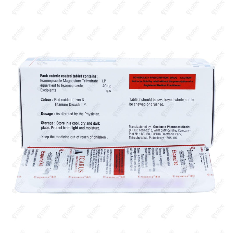 Espanz 40mg Tablet 10's