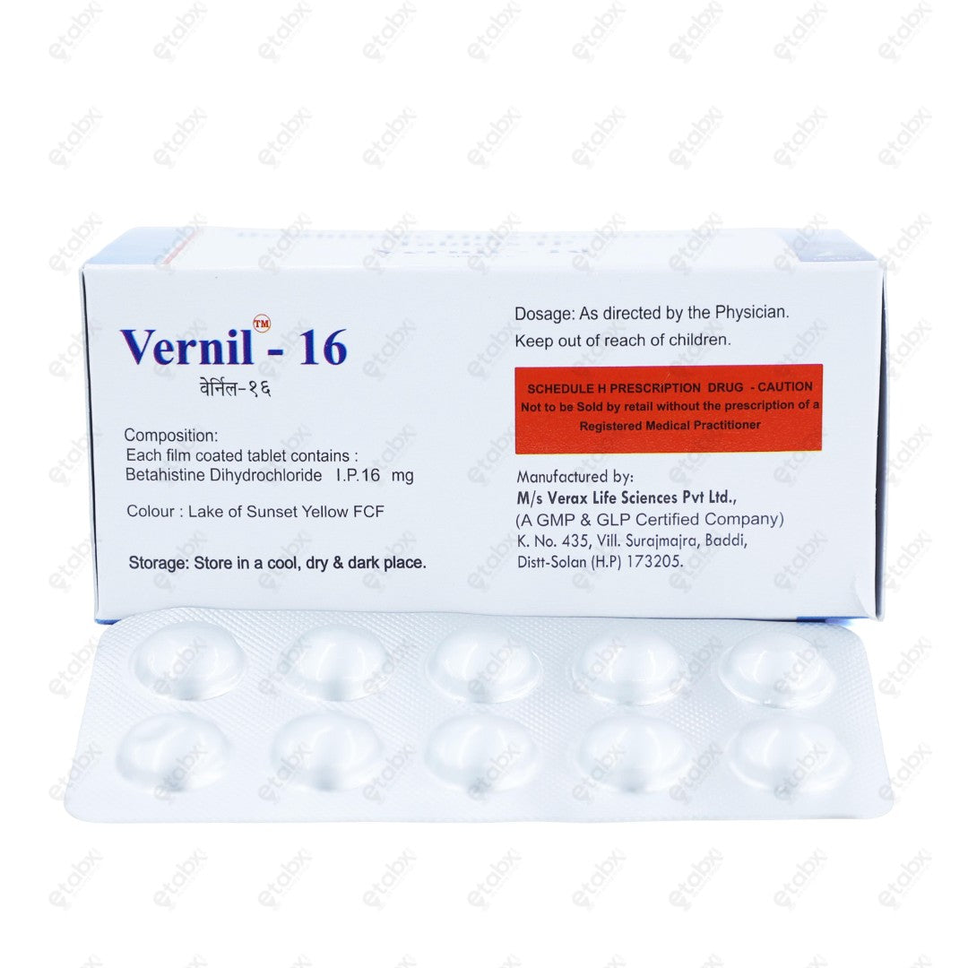 Vernil 16mg Tablet 10's