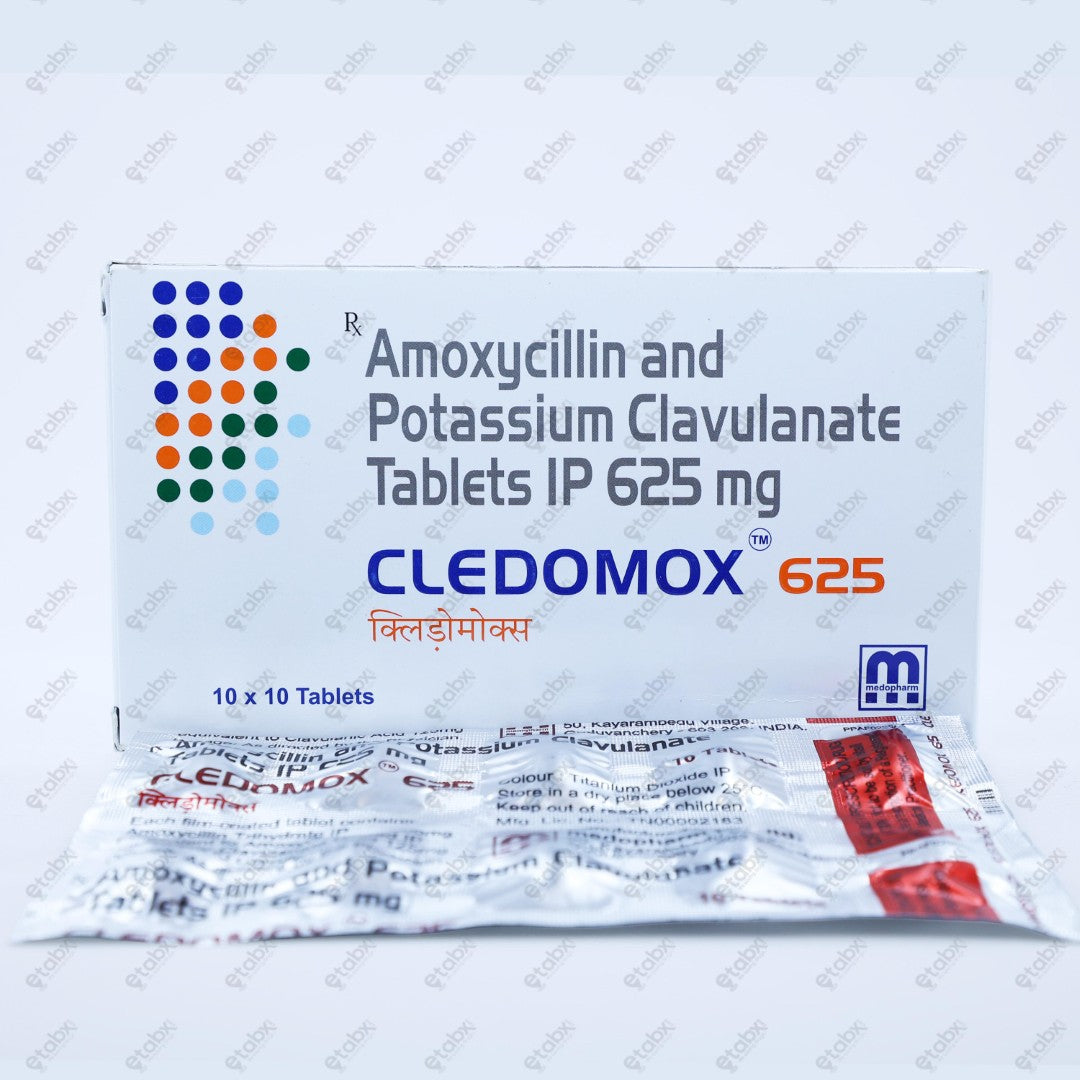 CLEDOMOX 625mg Amoxicillin + Clavulanic Acid Tablets (10's)
