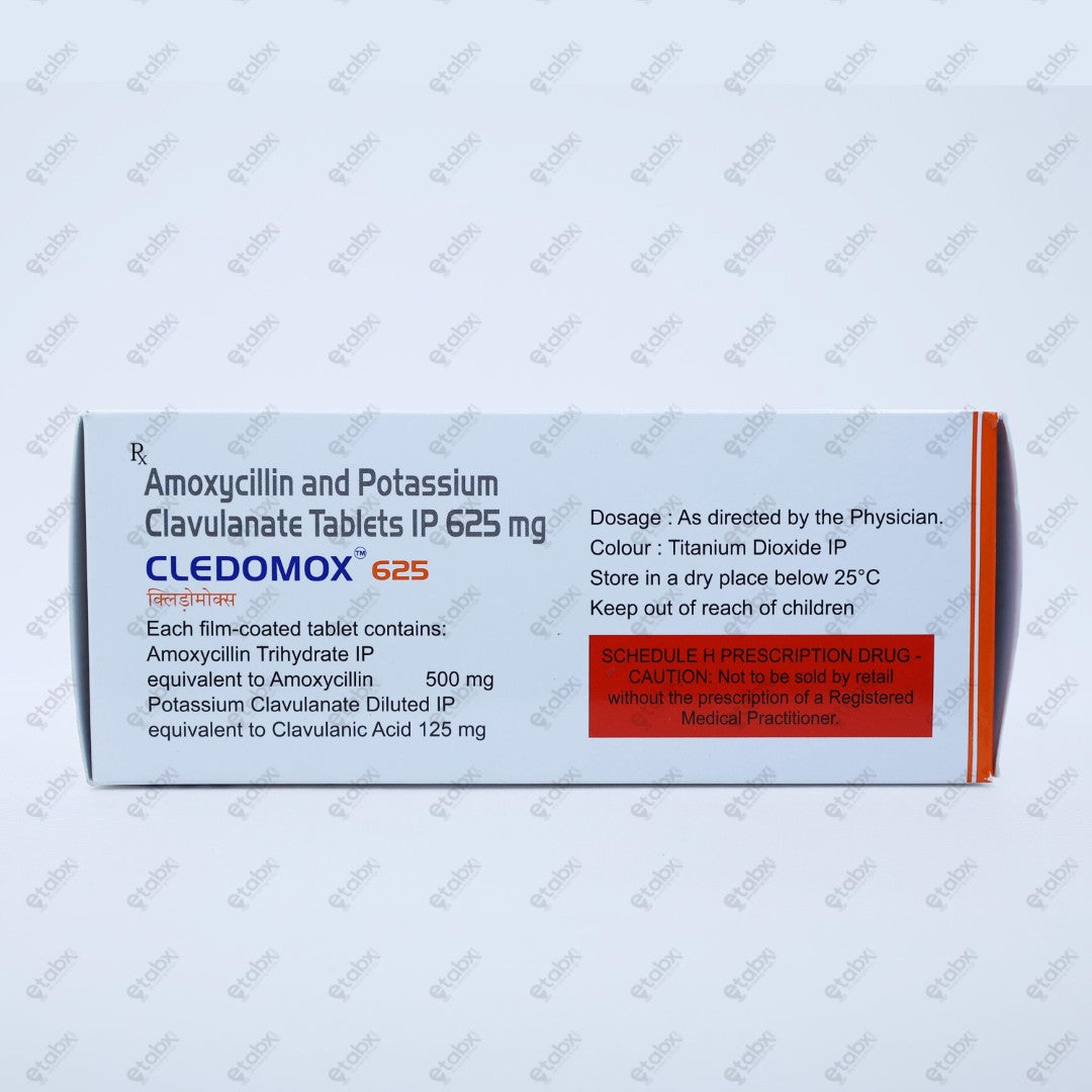 CLEDOMOX 625mg Amoxicillin + Clavulanic Acid Tablets (10's)