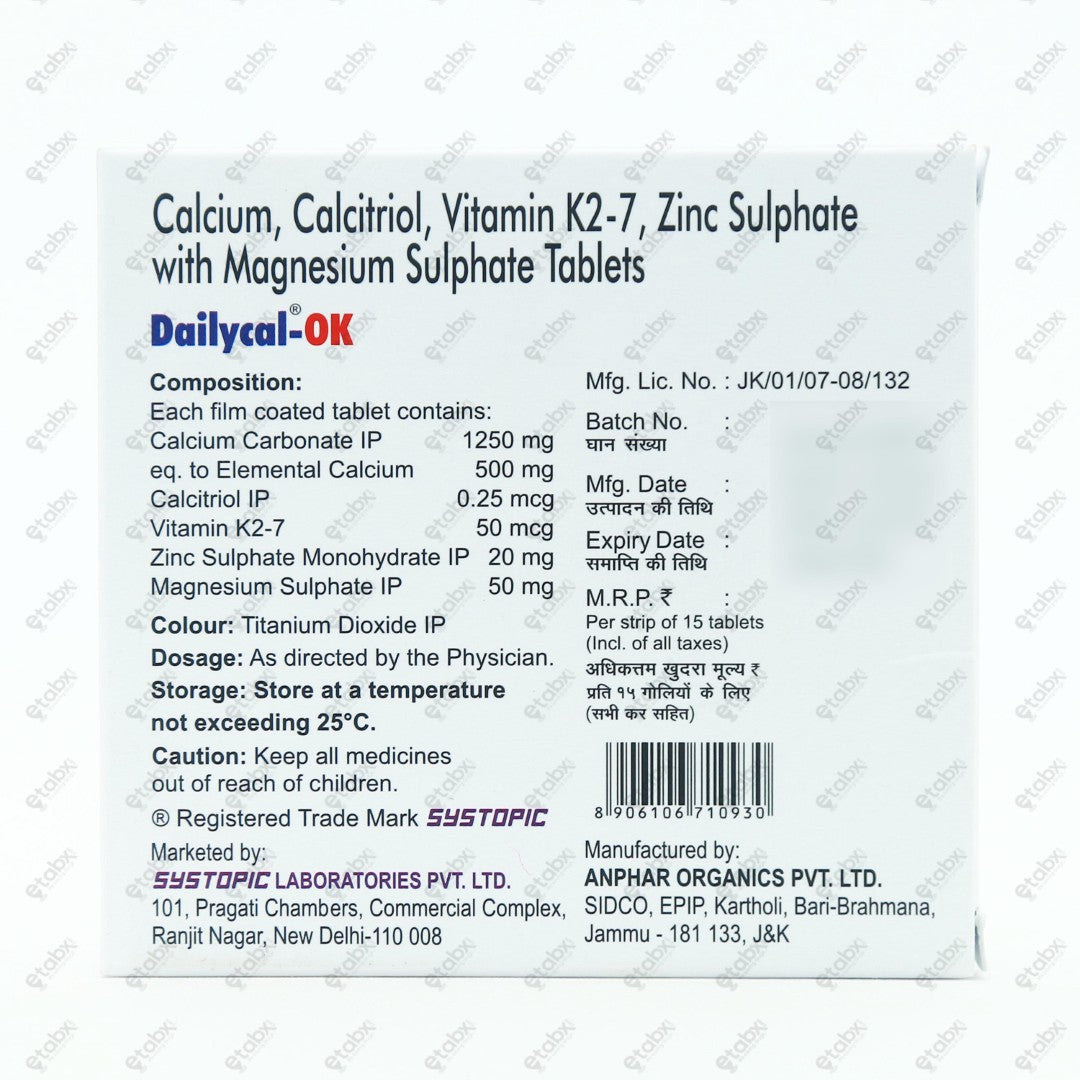 DailyCal OK Tablets 15'S