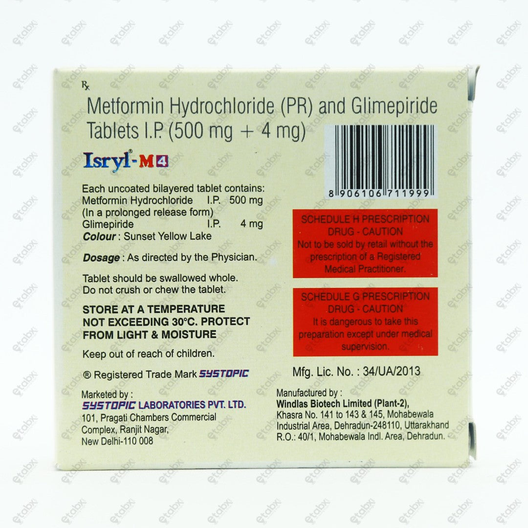 ISRYL M4 Tablet 15's