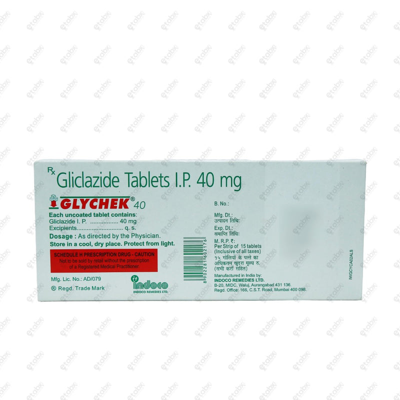 Glychek 40mg Tablet 15's