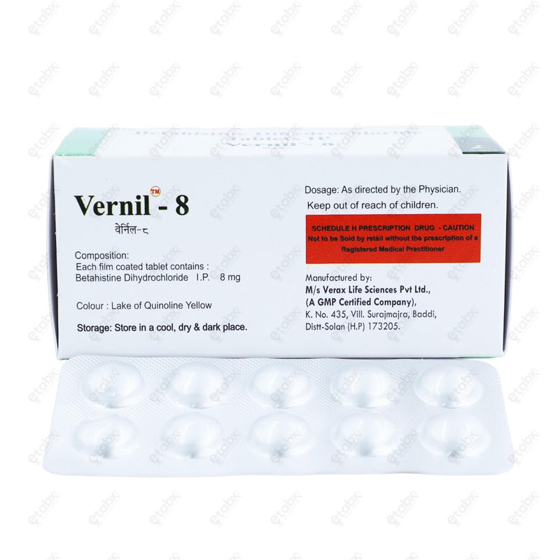 Vernil 8mg Tablet 10's