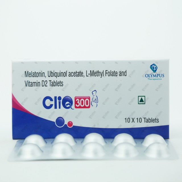 CLIQ 300mg Tablet (Ubiquinol, Melatonin & Multinutrient) 10's