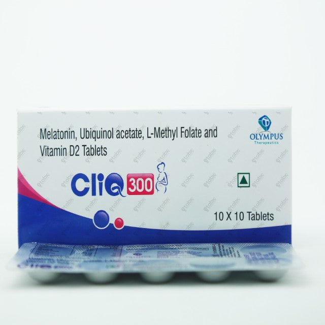CLIQ 300mg Tablet (Ubiquinol, Melatonin & Multinutrient) 10's