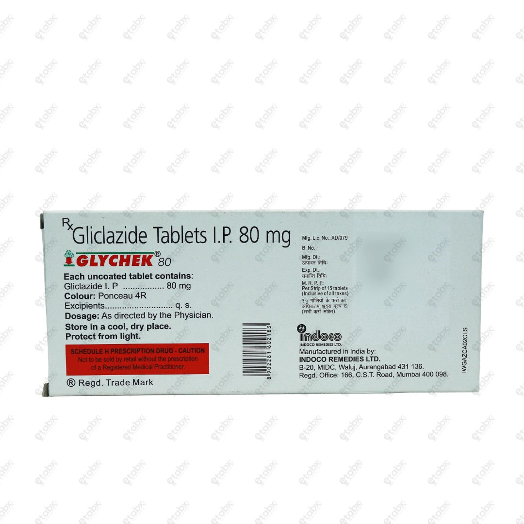 Glychek 80mg Tablet 15's