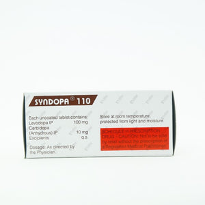 Syndopa 110mg Tablet 15's - Parkinson’s Treatment