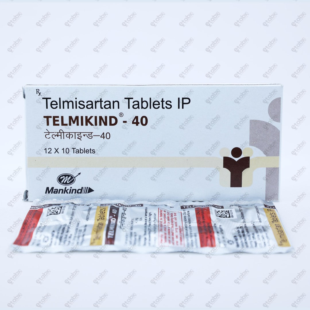 Telmikind 40mg Tablet 10's
