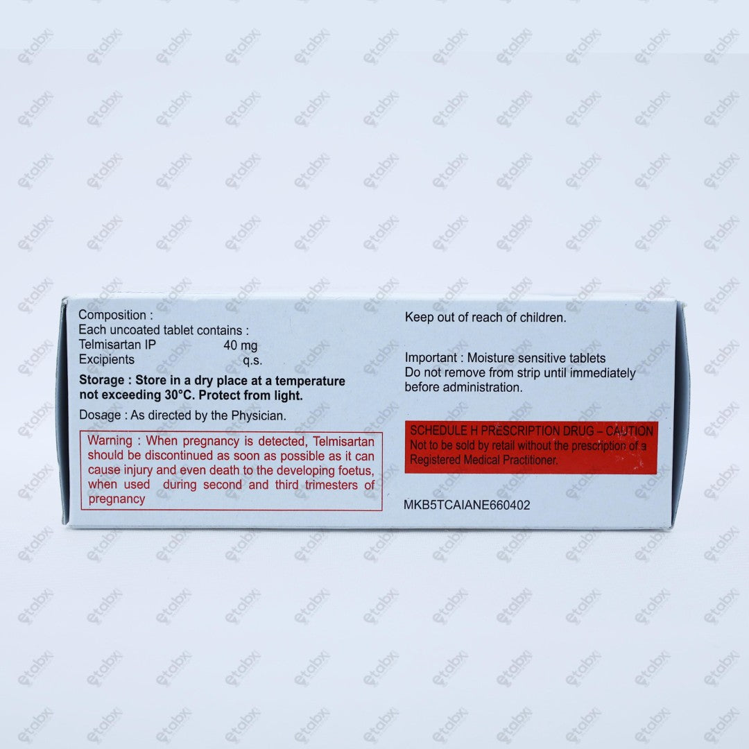 Telmikind 40mg Tablet 10's