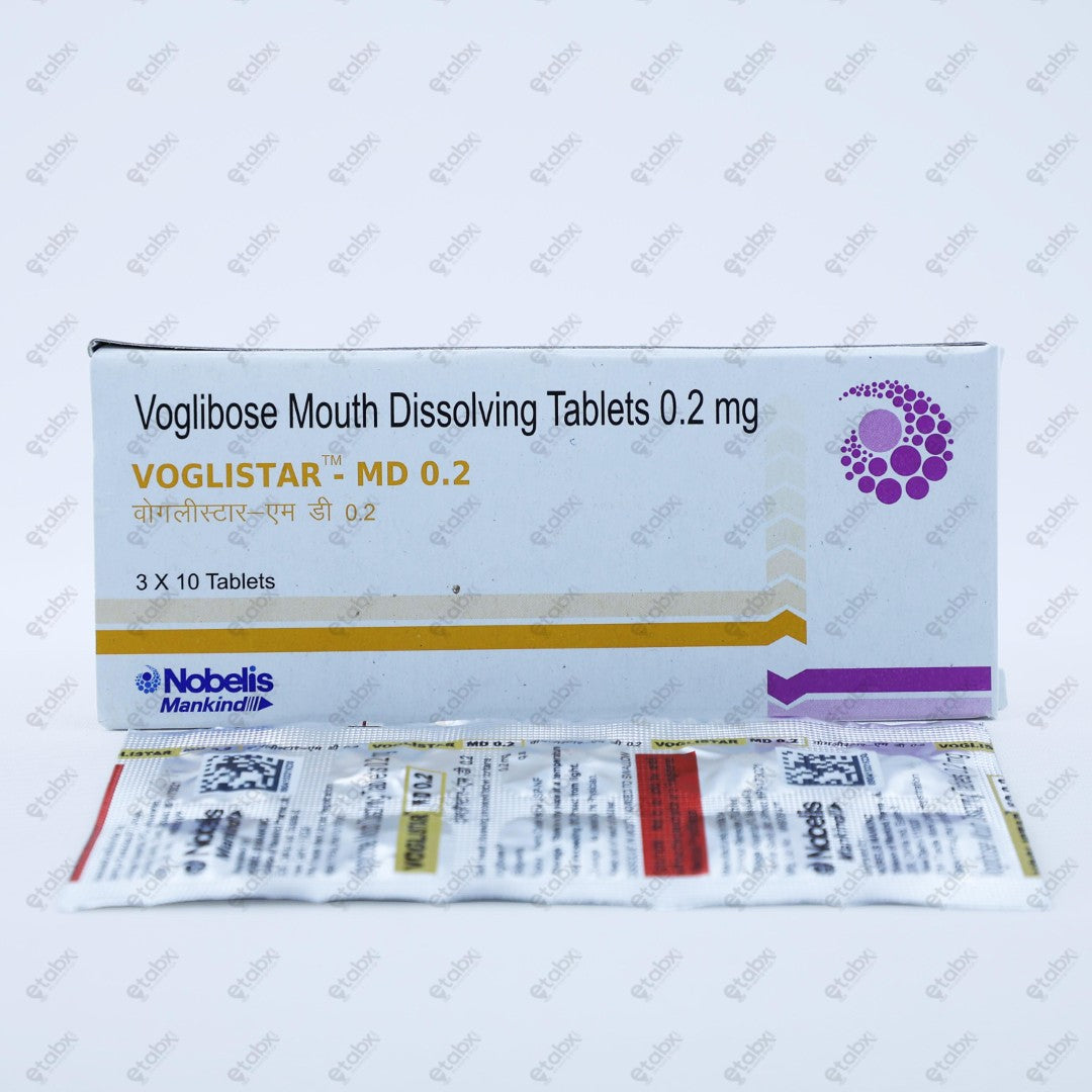Voglistar MD 0.2mg Tablet 10's