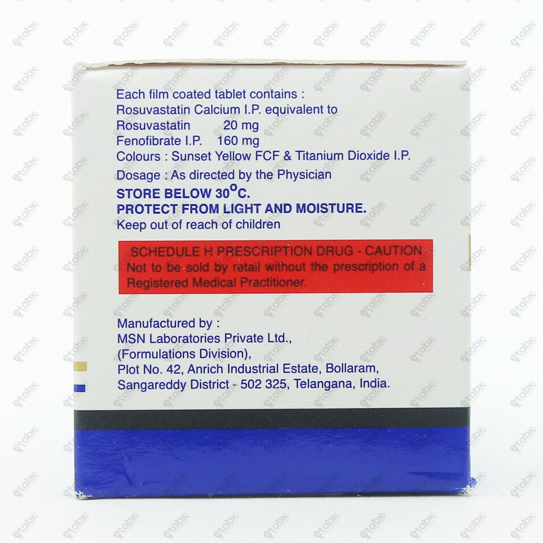 ROZUCOR F 20mg Tablets (10's)