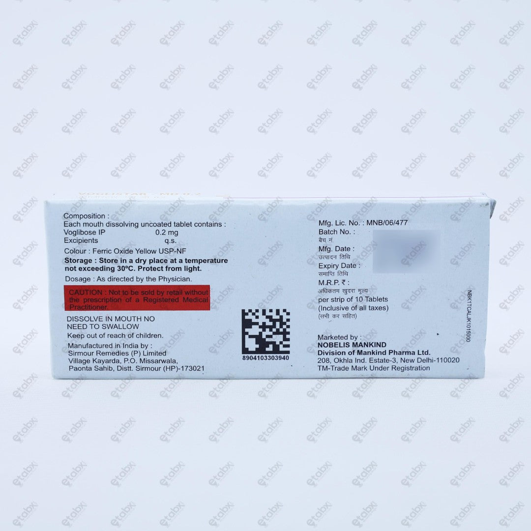 Voglistar MD 0.2mg Tablet 10's