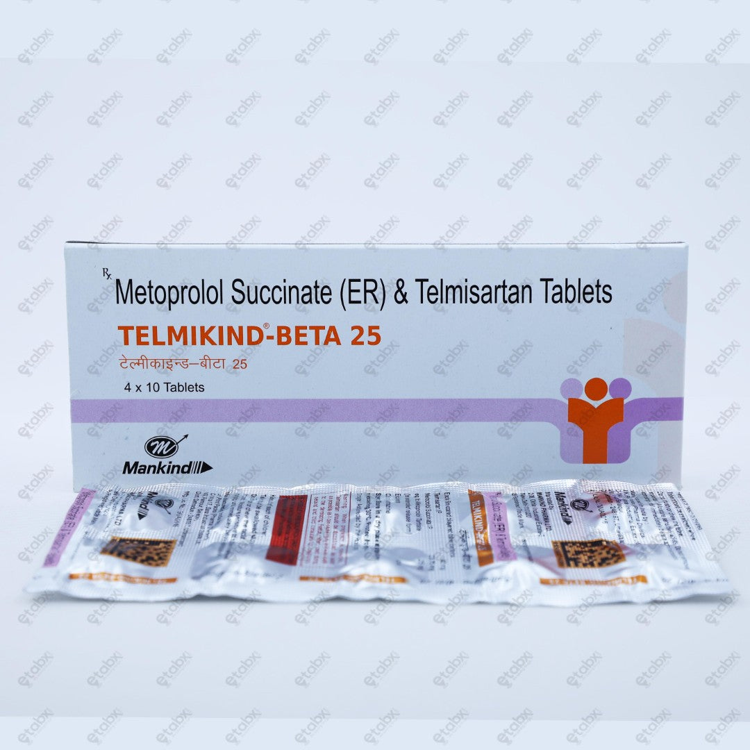 Telmikind Beta 25mg Tablet 10's