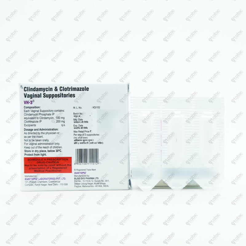 VH-3 1x3 Vaginal Suppositories