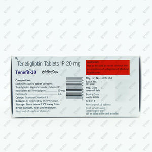 TENEFIT 20MG TABLETS 15's