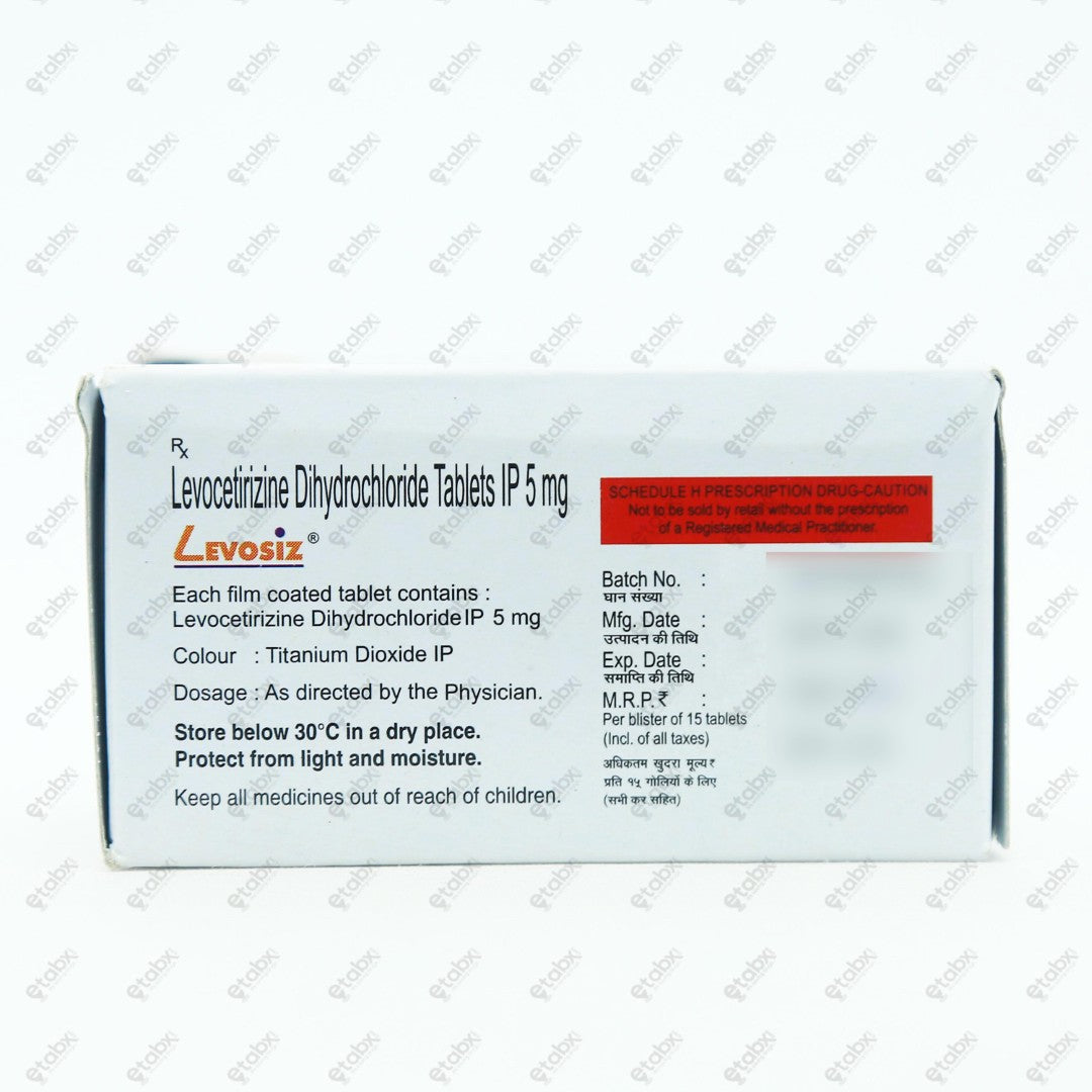 LEVOSIZ 5mg Tablets 15's
