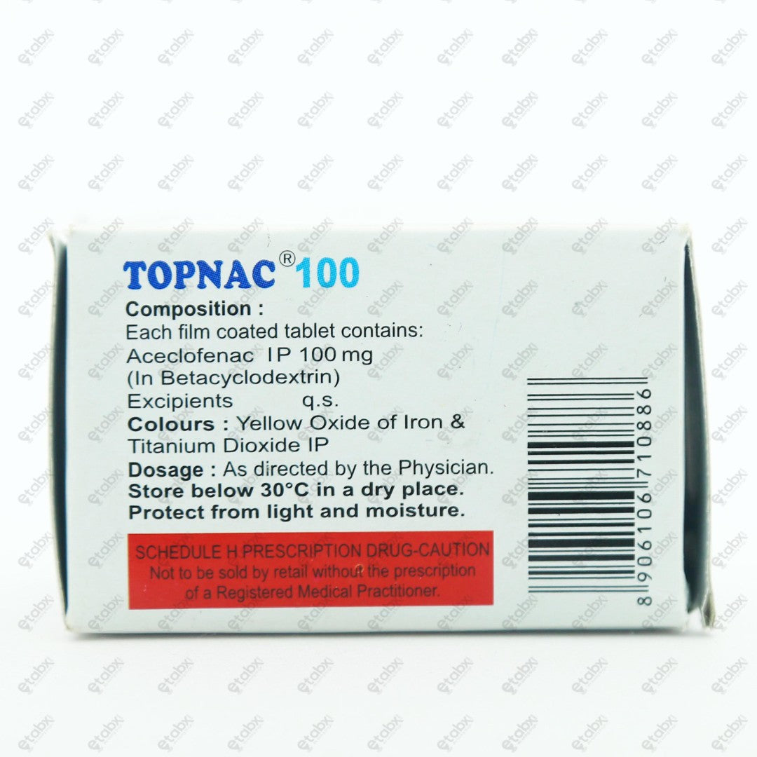 TOPNAC 100mg Tablets 10's