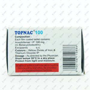 TOPNAC 100mg Tablets 10's