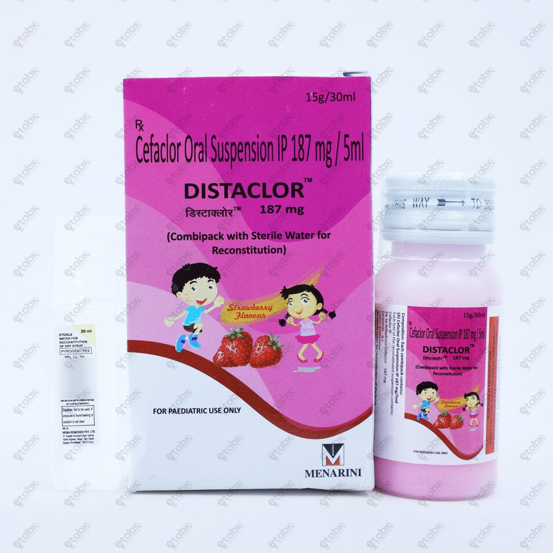 Distaclor Suspension 187mg/30ml (Cephalosporin)